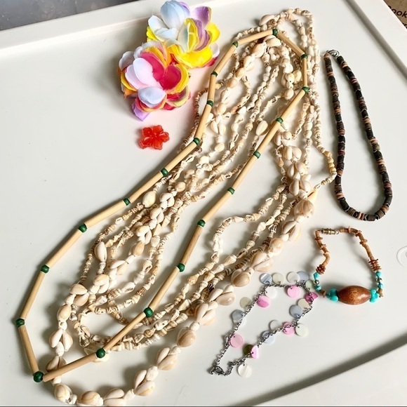 Beach Necklace & Bracelet Tropical Shell Bundle - Picture 1 of 5